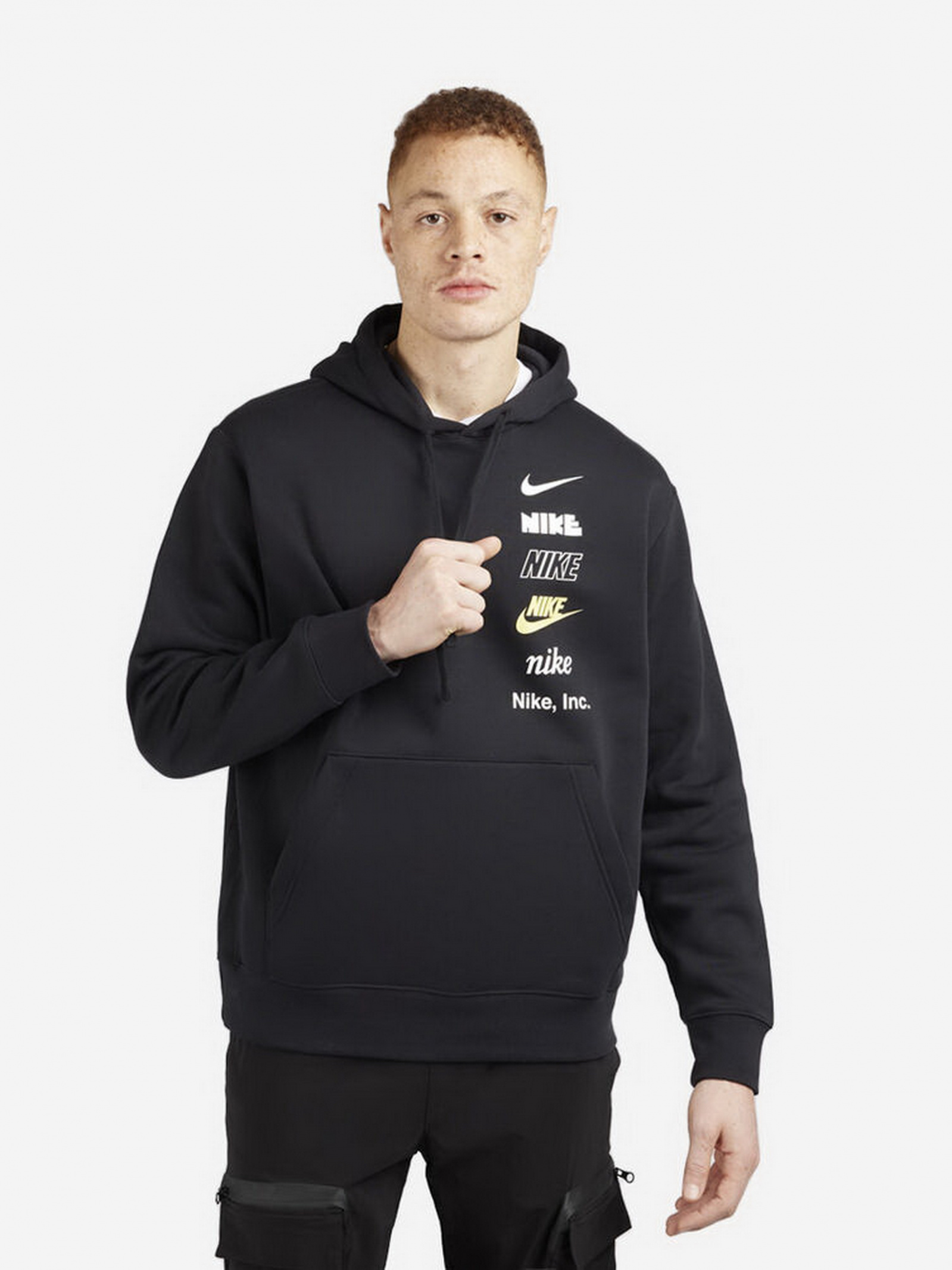 Кофта чоловіча Nike M Nk Club+ Bb Po Hoodie Mlogo Flc (DX0783-010)