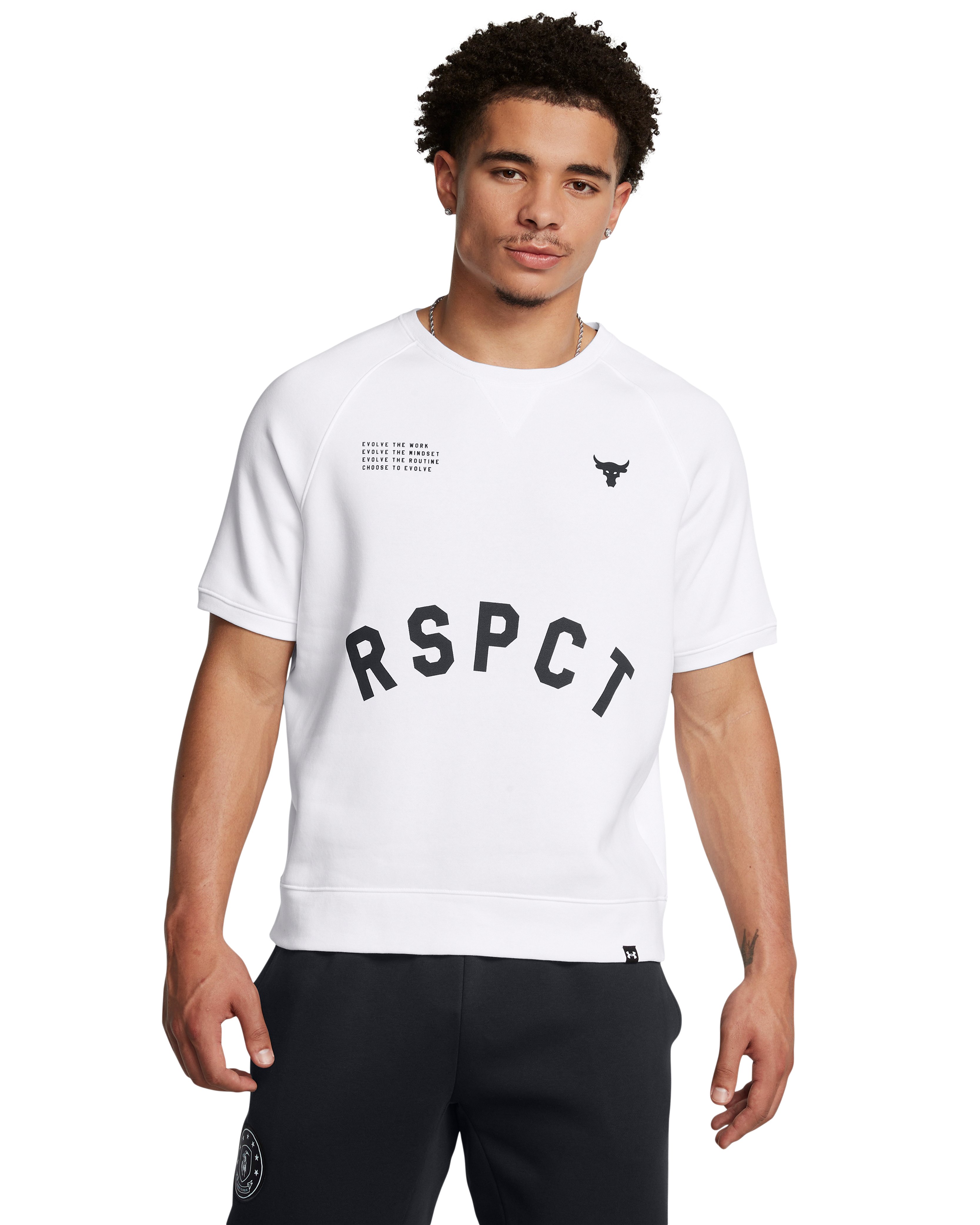 Футболка чоловіча Under Armour Project Rock Icon Fleece (1386884-100)