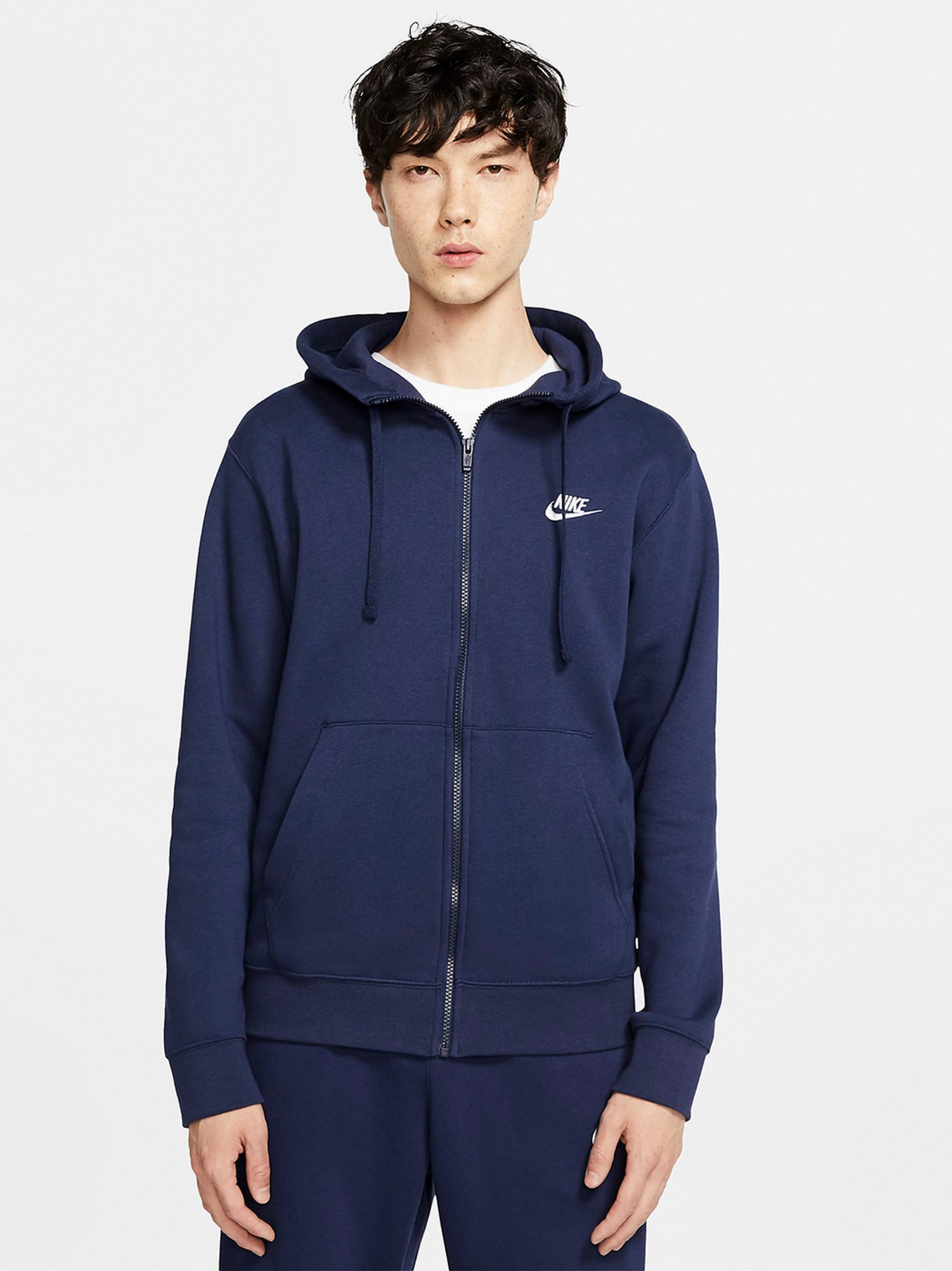 Бомбер чоловічий Nike M Nsw Club Hoodie Fz Bb (BV2645-410)