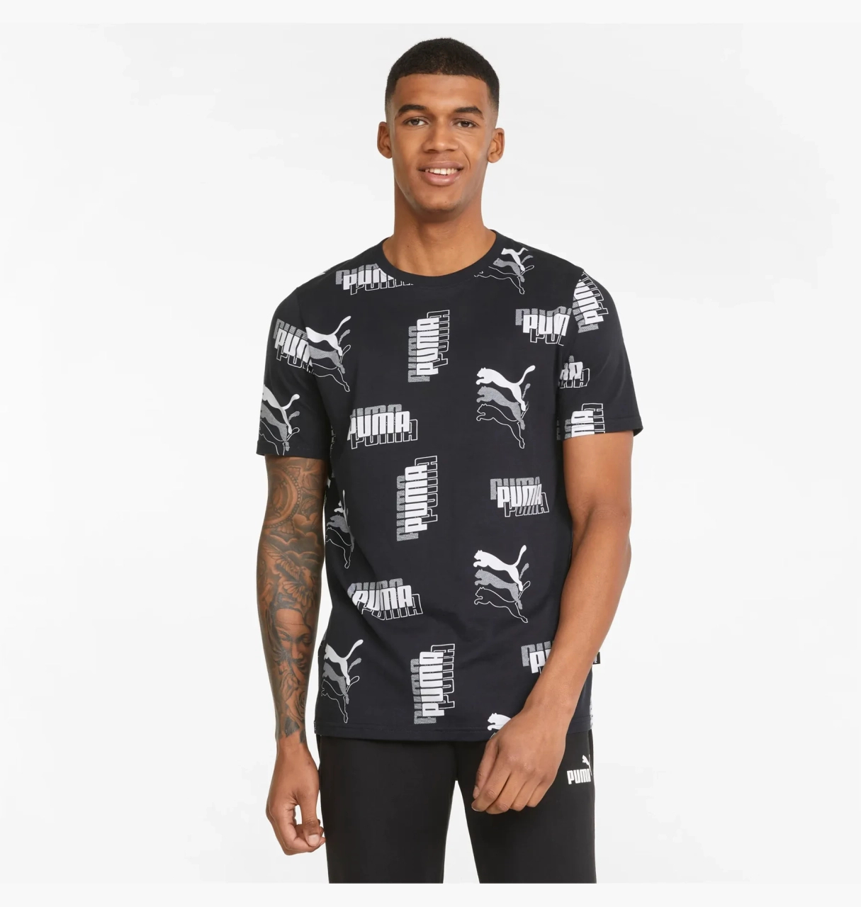 Футболка чоловіча Puma Power Printed Tee Black (847383-01)