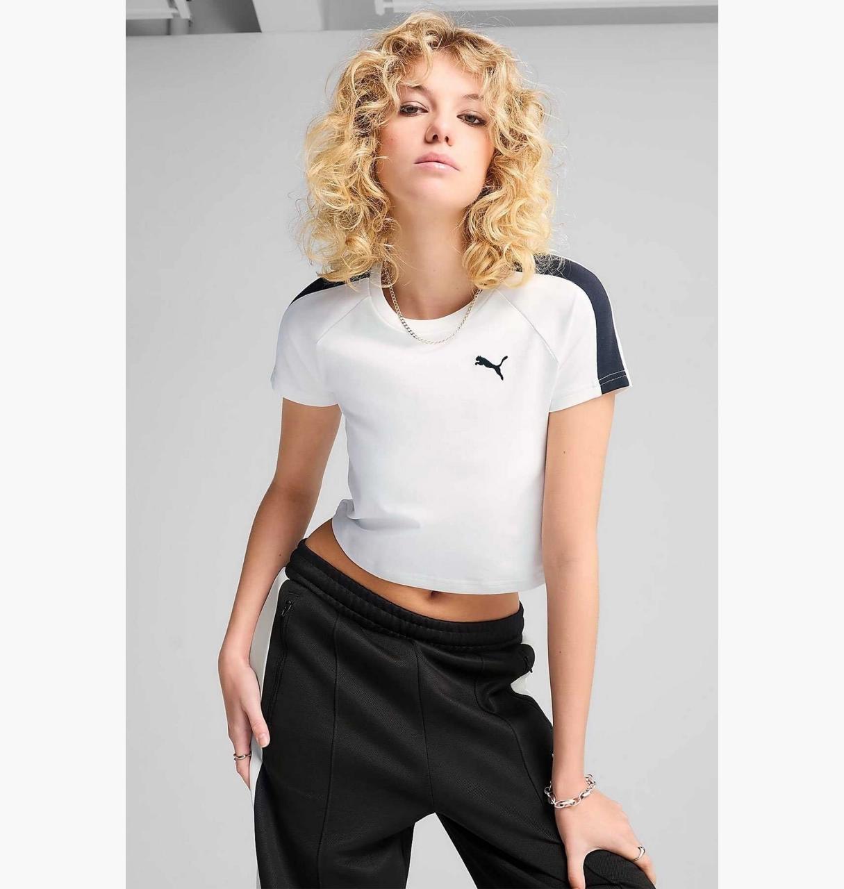 Футболка жіноча Puma T7 Baby Tee White (629802-02)