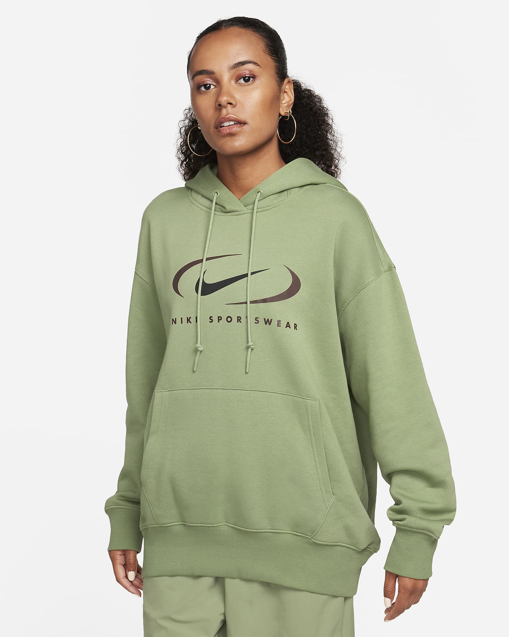 Кофта жіночі Nike W Nsw Flc Os Po (FN7698-386)