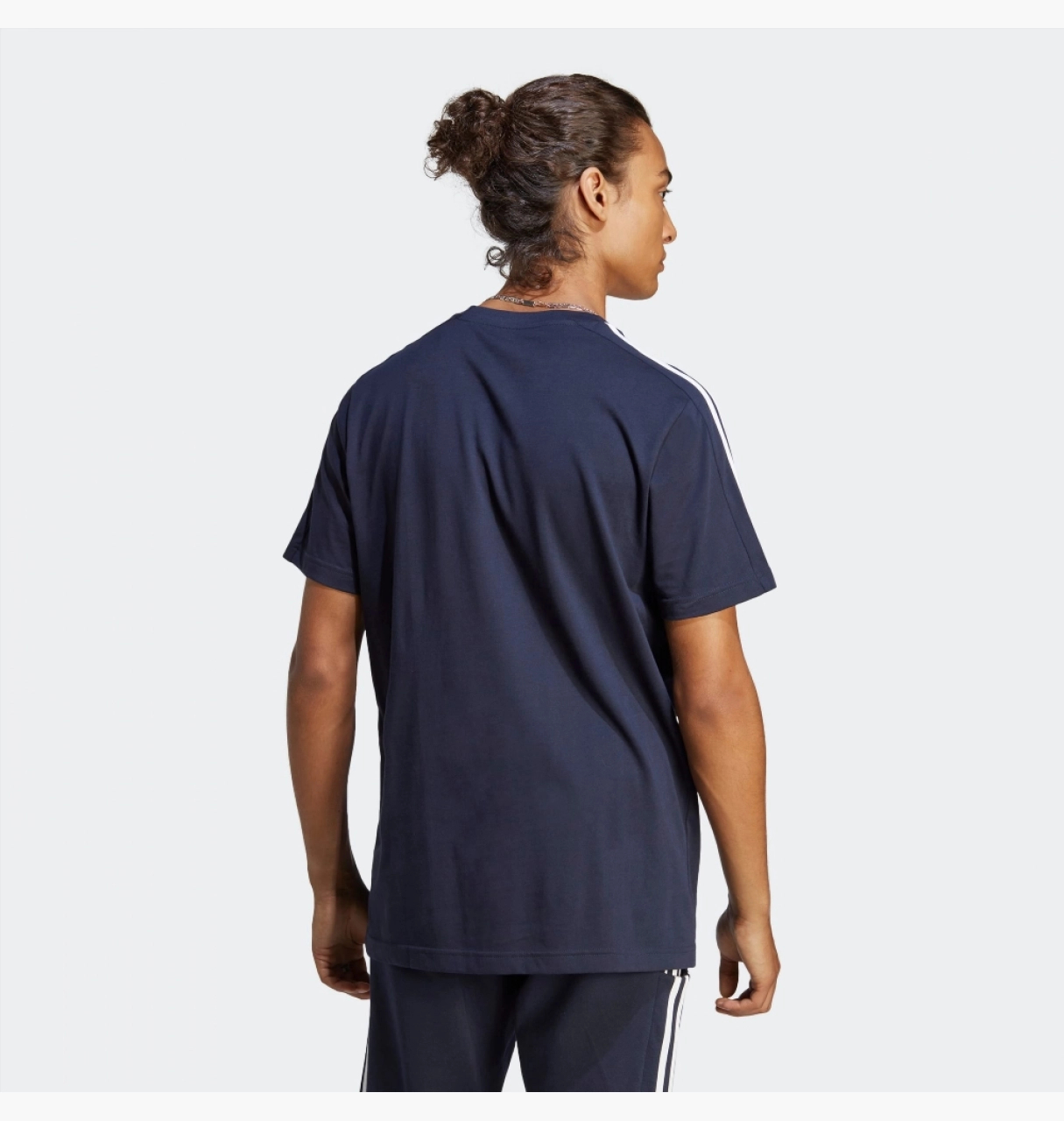 Футболка чоловіча Adidas Sportswear Essentials Single Jersey 3-Stripes T-Shirt Blue (IC9335)
