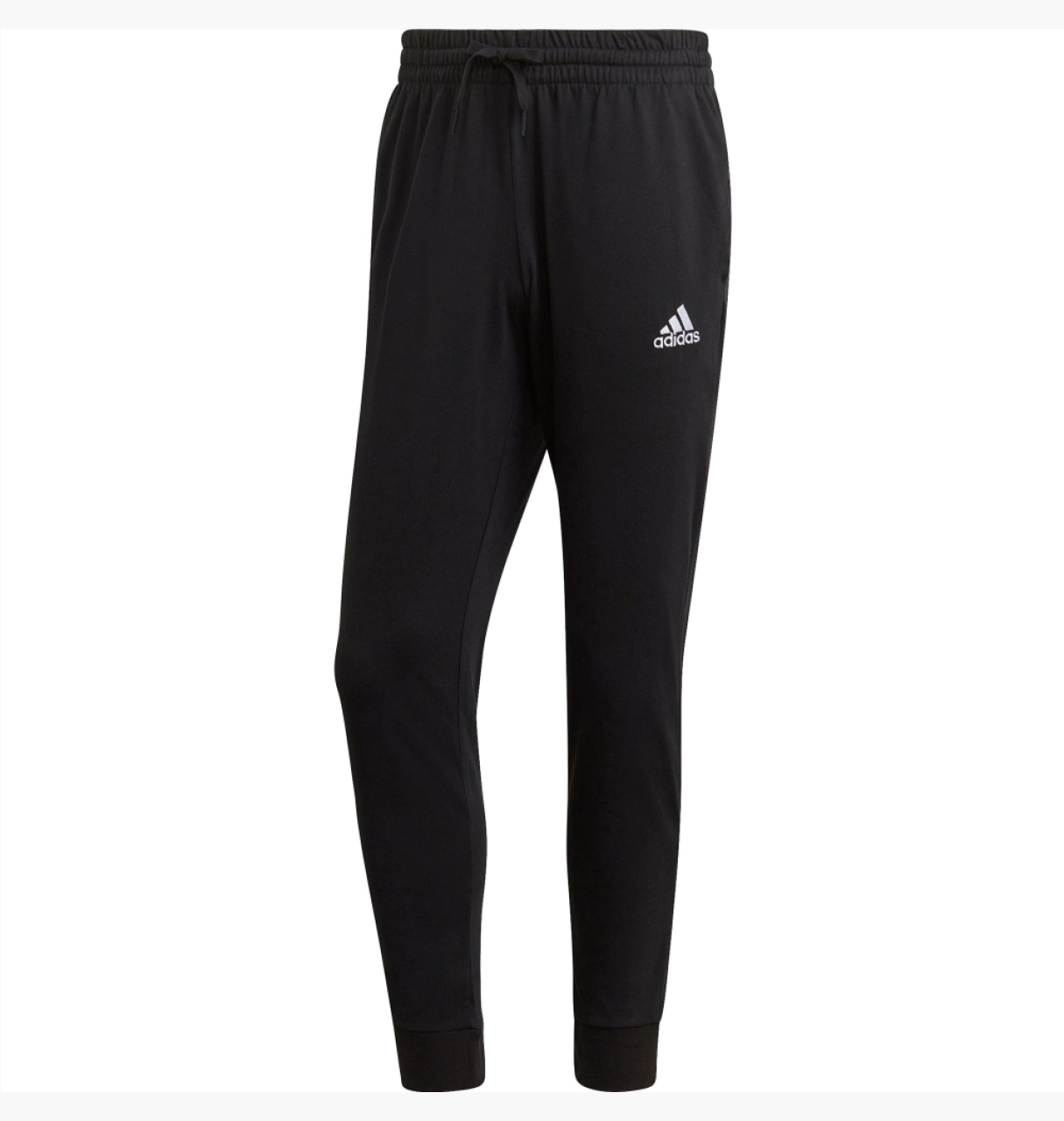 Брюки чоловічі Adidas Essentials Single Jersey Tapered Cuff Joggers Black (GK9226)