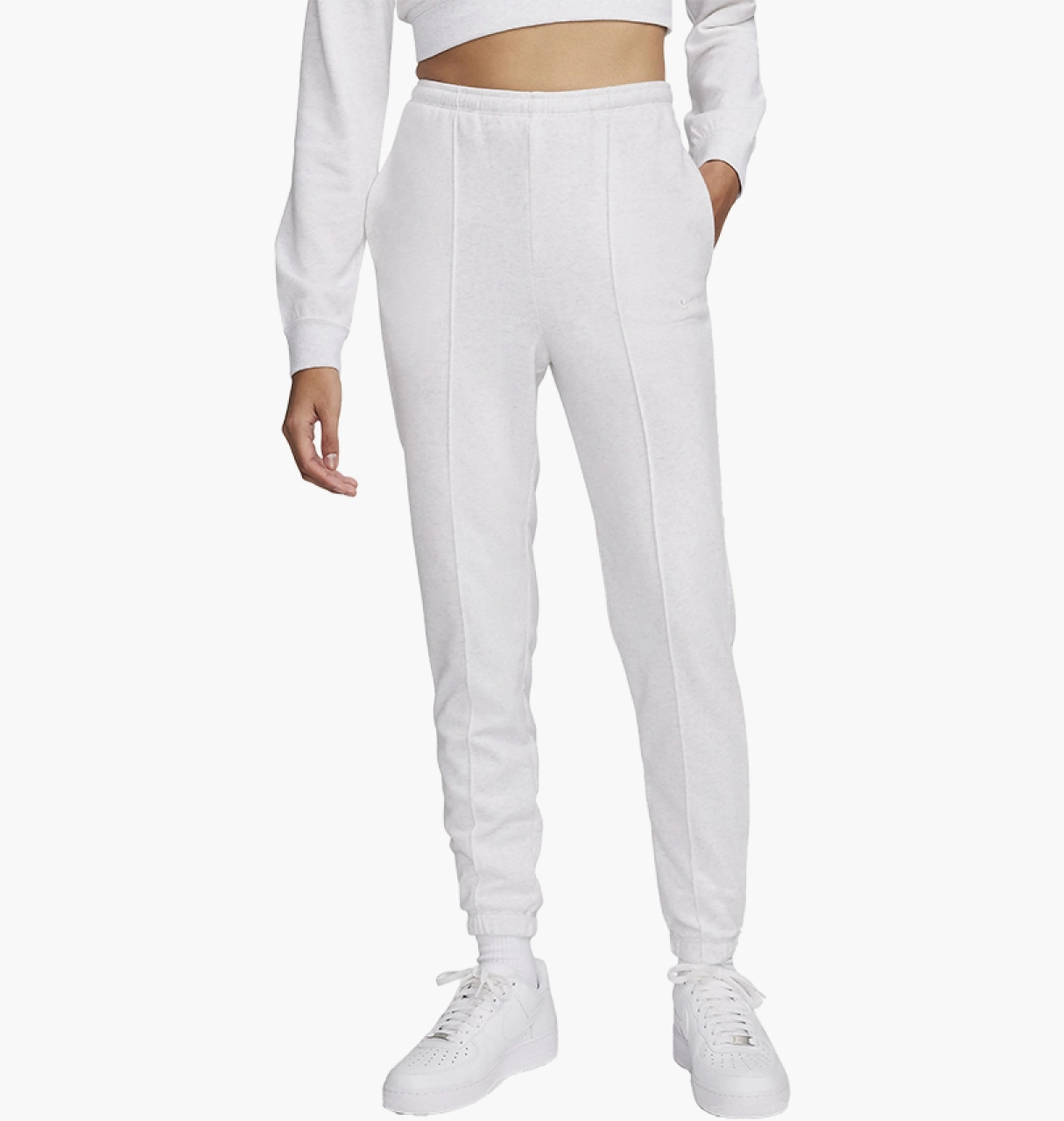 Брюки жіночі Nike Sportswear Chill Terry Woslim High-Waisted French Terry Sweatpants White (FN2434-051)