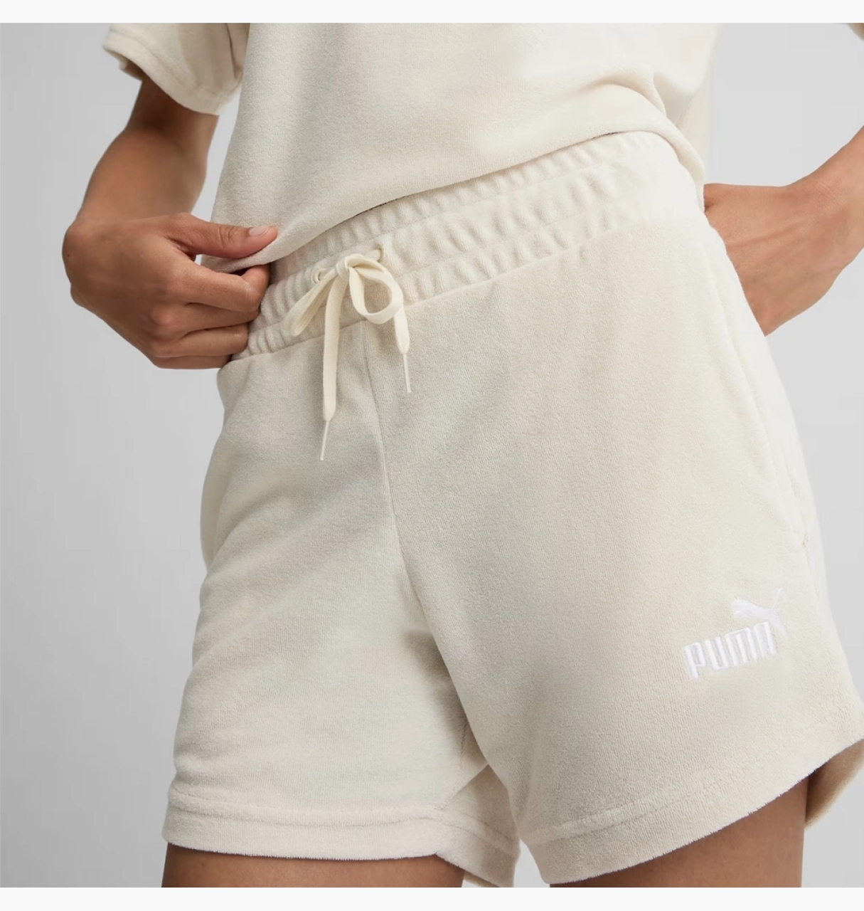 Шорти жіночі Puma Ess Elevated Shorts Beige (677946-87)