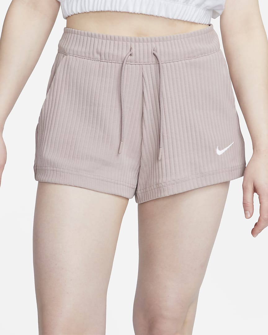 Шорти жіночі Nike High-Waisted Ribbed Jersey Shorts (DV7862-272)