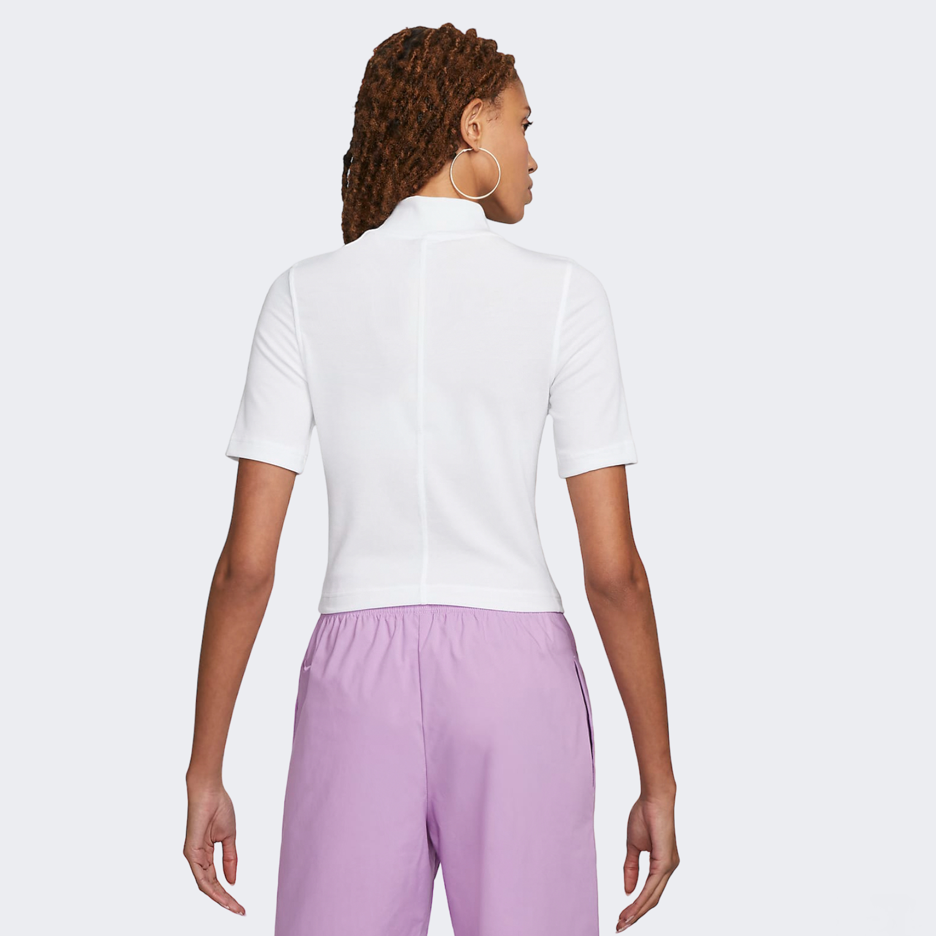 Футболка жіноча Nike Essntl Rib Mock Ss Top (DV7958-100)