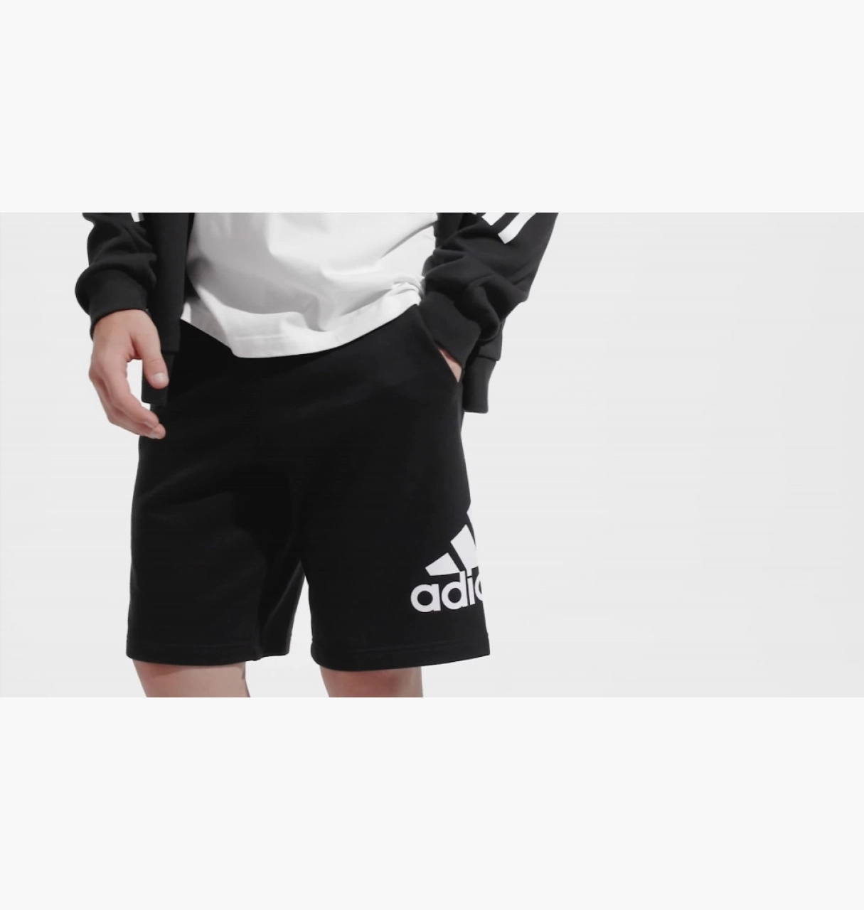 Шорти чоловічі Adidas Essentials Big Logo French Terry Shorts Black (IC9401)