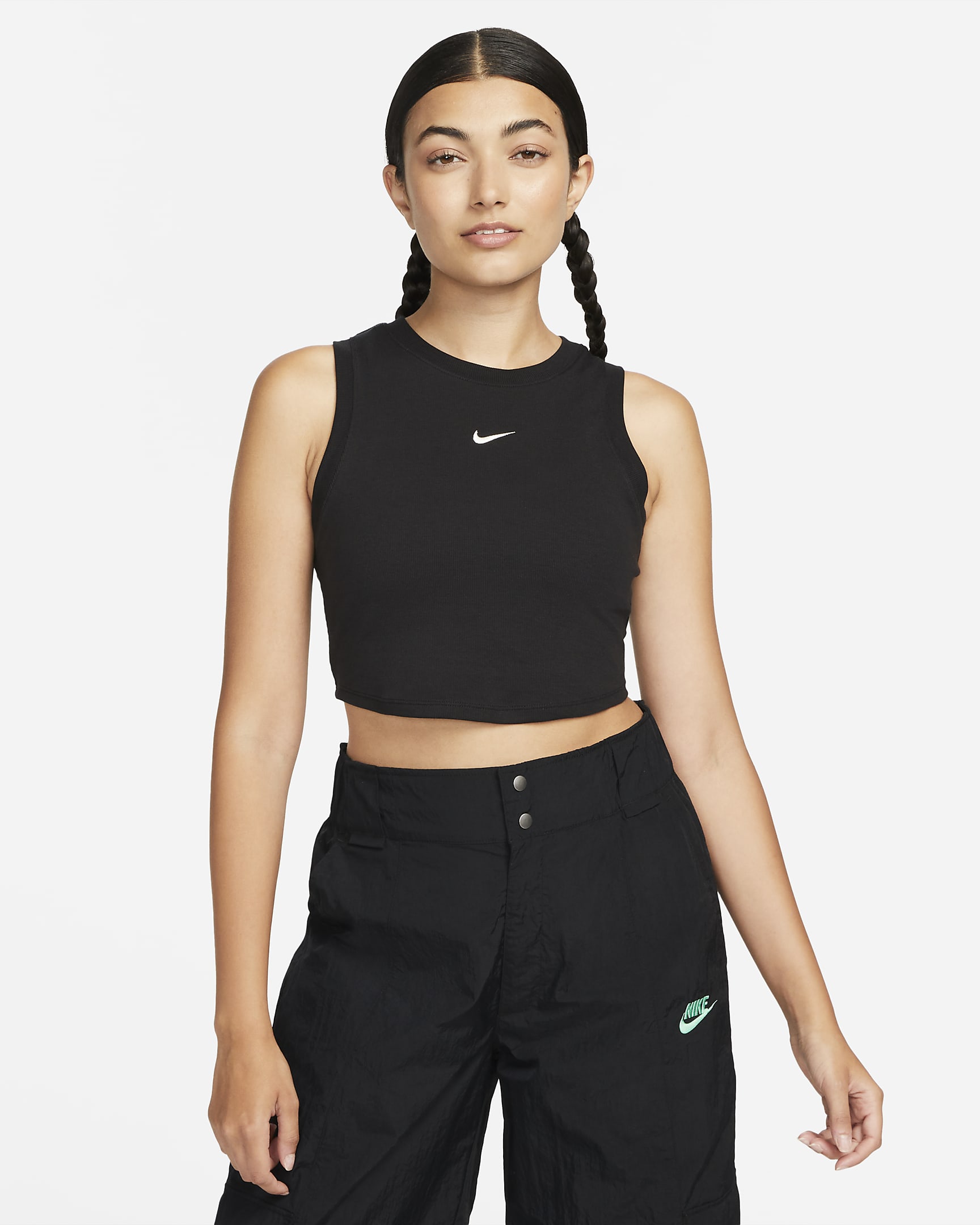Спортивний топ жіночий Nike Sportswear Chill Knit Women's Tight Cropped Mini (FB8279-010)