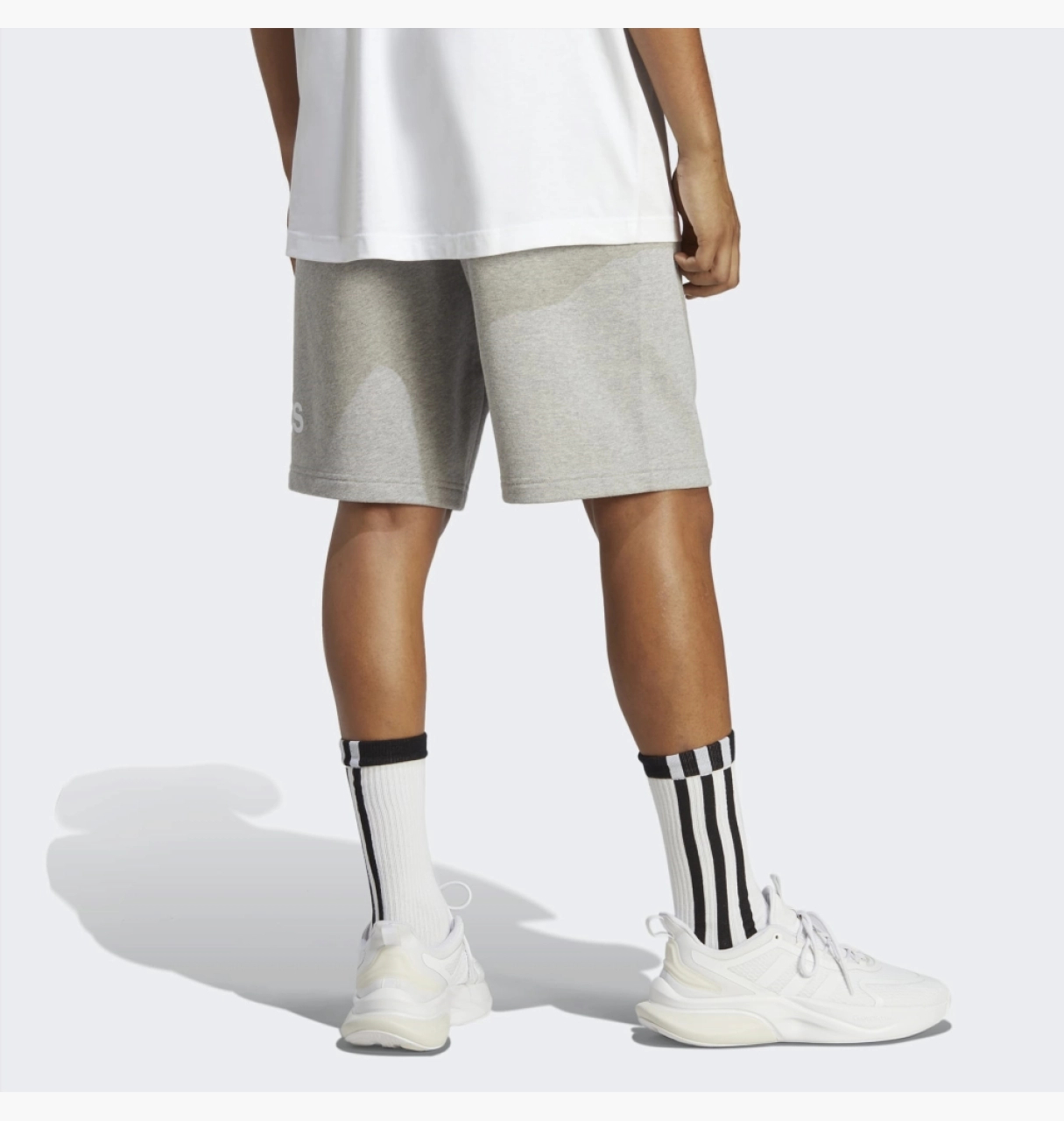 Шорти чоловічі Adidas Essentials Big Logo French Terry Shorts Grey (IC9403)